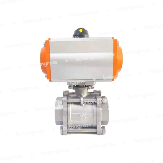 3''  DN80 AKTÜATÖRLÜ KÜRESEL VANA - PASLANMAZ