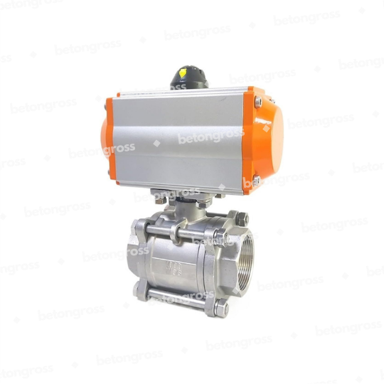 3''  DN80 AKTÜATÖRLÜ KÜRESEL VANA - PASLANMAZ