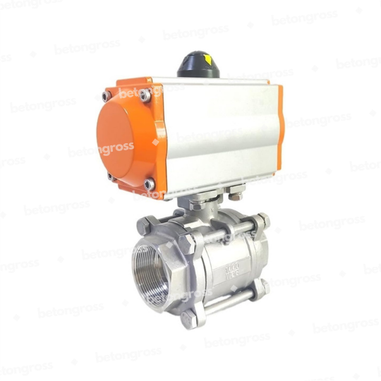 3''  DN80 AKTÜATÖRLÜ KÜRESEL VANA - PASLANMAZ