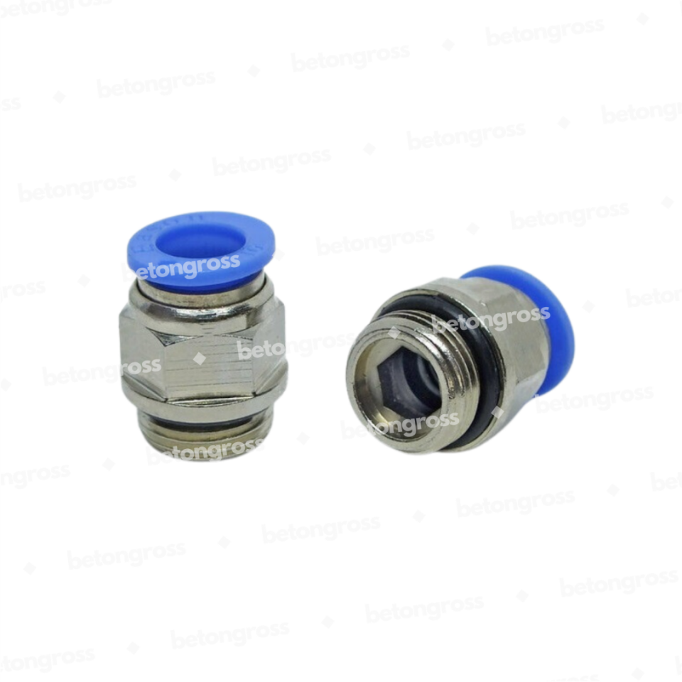 1/2 - 8 mm Pnömatik Düz Rekor