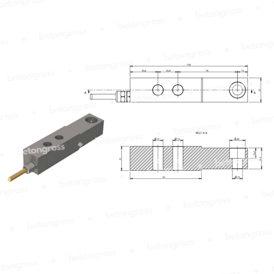 LTF 1000 KG Loadcell Puls